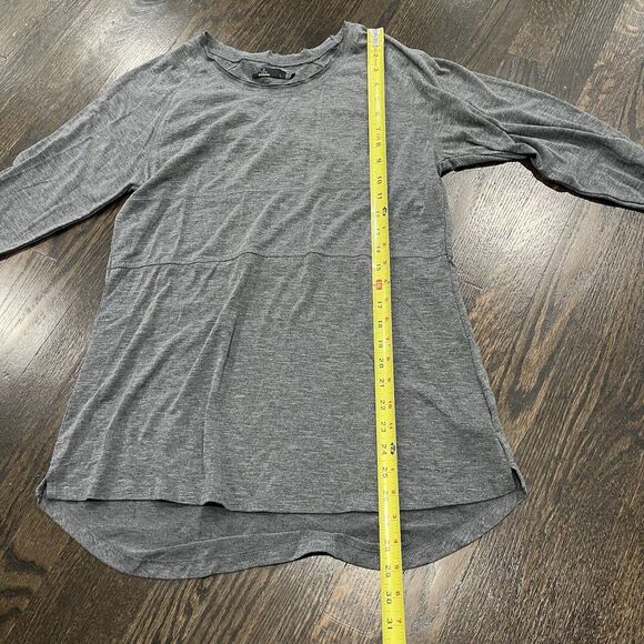 Prana Long Sleeve Shirt Women’s Large Gray Tunic Ruched Viscose Athleisure - Picture 8 of 9